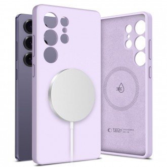 Alyvų spalvos dėklas "Tech-Protect Silicone Magsafe" telefonui Samsung Galaxy S25 Ultra