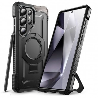 Juodas tvirtas dėklas/stovas "Supcase UB Grip Magsafe" telefonui Samsung Galaxy S25 Ultra