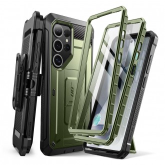 Žalias itin tvirtas dviejų dalių dėklas "Supcase Unicorn Beetle Pro 2-SET" telefonui Samsung Galaxy S25 Ultra