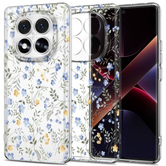 Skaidrus gėlėtas dėklas "Tech-Protect Flexair Spring Flower" telefonui Xiaomi Redmi Note 14 Pro 5G / Poco X7 5G