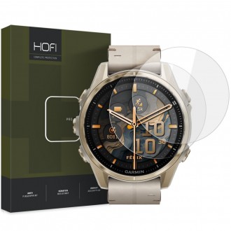 Skaidrus apsauginis grūdintas stiklas "Hofi Glass Pro+" (2vnt.) laikrodžiui Garmin Fenix 8 (43 MM)