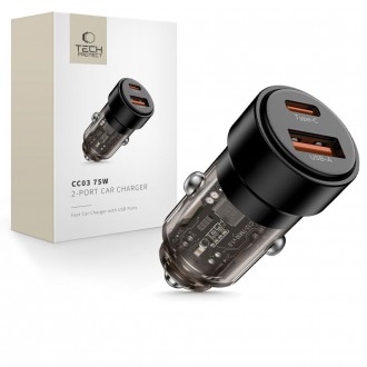 Automobilinis įkroviklis "Tech-Protect CC03 2-Port PD75W" 