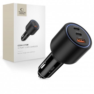 Automobilinis įkroviklis "Tech-Protect CC04 3-Port PD175W" 