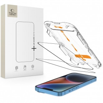 Grūdintas stiklas "Tech-Protect Quick Set + 2vnt" telefonui Apple iPhone 13 / 13 Pro / 14 / 16E