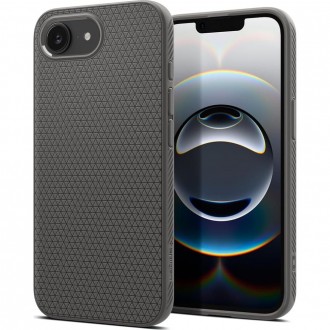 Pilkas originalios tekstūros dėklas "Spigen Liquid Air" telefonui Apple iPhone 16E