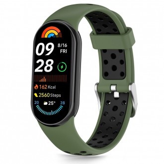 Žalia/Juoda apyrankė "Tech-Protect Iconband AIR" laikrodžiui Xiaomi Smart Band 8 / 9 / 10 / NFC