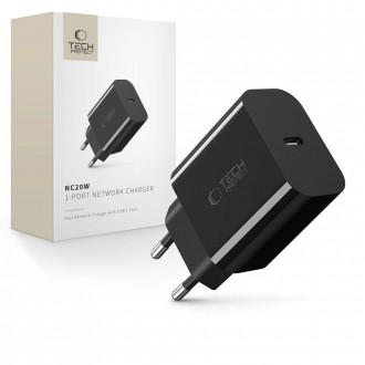 Pakrovėjas - įkroviklis "Tech-Protect NC20W 1-Port Network Charger PD 20W" juodas