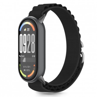 Juoda apyrankė "Tech-Protect Nylon Pro" laikrodžiui Xiaomi Smart Band 8 / 9 / 10 / NFC