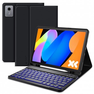 Juodas atverčiamas dėklas su klaviatūra "Tech-Protect SC Pen + Keyboard" skirtas Lenovo Idea Tab 11.0 TB-336