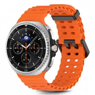 Oranžinės spalvos apyrankė "Tech-Protect Iconband Pro" laikrodžiui Samsung Galaxy Watch 8 / Classic (40 / 44 / 46 MM)