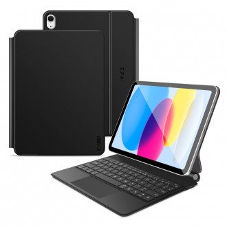 Juodas atverčiamas dėklas su klaviatūra "Tech-Protect Smartcase Magnetic + Keyboard" planšetei Apple iPad 10.9” 10 / 2022 / 11” 11 / 2025