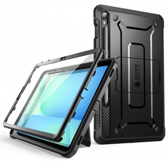 Juodas itin tvirtas dėklas "Supcase Unicorn Beetle Pro" planšetei Samsung Galaxy Tab S9 11.0 / S9 FE / S10 FE / S10 LITE 10.9 X710 / X716B / X510 / X516B / X520 / X526 / X400 / X406B