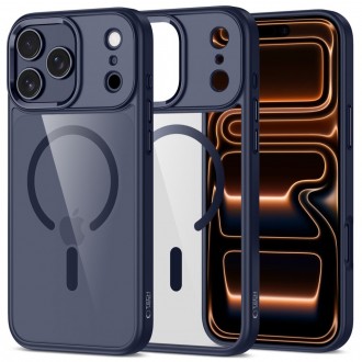 Skaidrus dėklas su mėlynomis detalėmis "Tech-Protect Magmat Magsafe" telefonui Apple iPhone 17 Pro