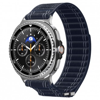 Mėlynas tekstilinis dirželis "Spigen WBF1" laikrodžiui Samsung Galaxy Watch (40 / 44 / 46 MM)
