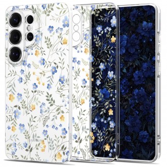 Skaidrus gėlėtas dėklas "Tech-Protect Flexair Spring Flower" telefonui Samsung Galaxy S26 ULTRA
