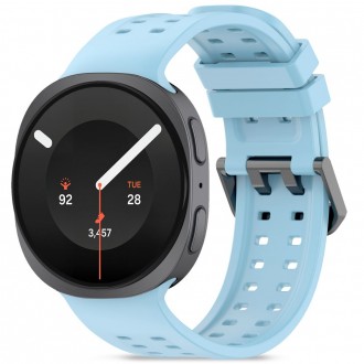 Šviesiai mėlyna apyrankė Tech-Protect Silicone Air laikrodžiui Samsung Galaxy Watch 8 / 9 / CLASSIC (40 / 44 / 46 MM)