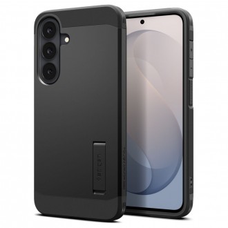 Tvirtas dviejų sluoksnių dėklas su stovu Spigen Tough Armor T Magsafe telefonui Samsung Galaxy S26 FE GUNMETAL