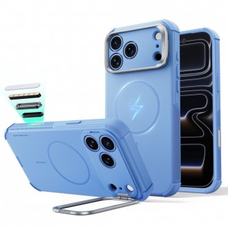 Tvirtas dėklas su kameros apsauga ir stovu "ESR Cyber Tough Kickstand Magsafe" telefonui Apple Iphone 17 PRO MAX / 18 PRO MAX LIGHT BLUE