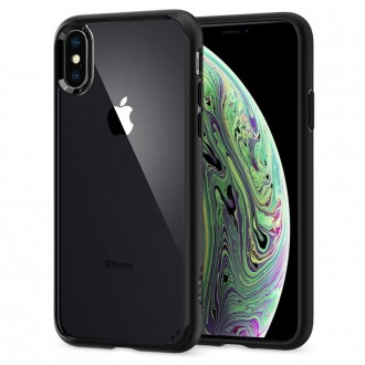 Skaidrus dėklas juodais kraštais "Spigen Ultra Hybrid" telefonui Apple Iphone X / XS 