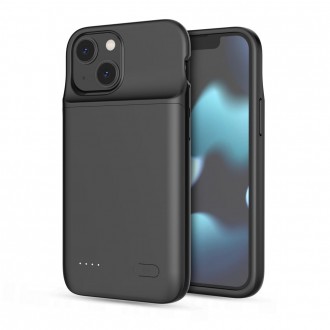 Juodas dėklas su integruota baterija Apple Iphone 12 mini / 13 mini telefonui "Tech-Protect Powercase 4800MAH"