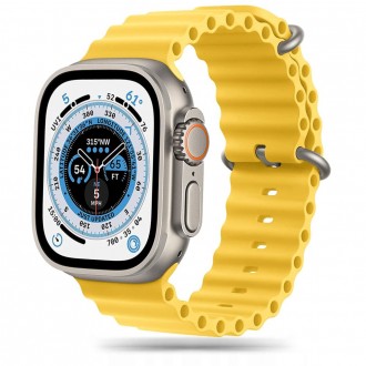 Geltonos spalvos apyrankė "Tech-Protect Iconband Pro" laikrodžiui Apple Watch 4 / 5 / 6 / 7 / 8 / 9 / 10 / SE / ULTRA 1 / 2 (44 / 45 / 46 / 49 MM)