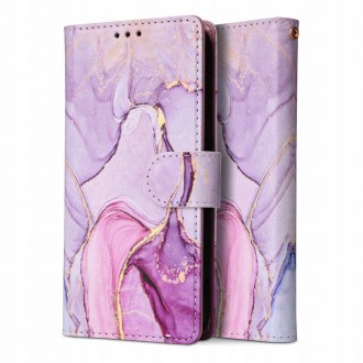 Marmurinis atverčiamas dėklas "Tech-Protect Wallet Marble" telefonui Samsung Galaxy A15 4G / 5G