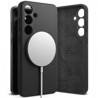 Juodas dėklas "Ringke Silicone Magnetic Magsafe" telefonui Samsung Galaxy S24 