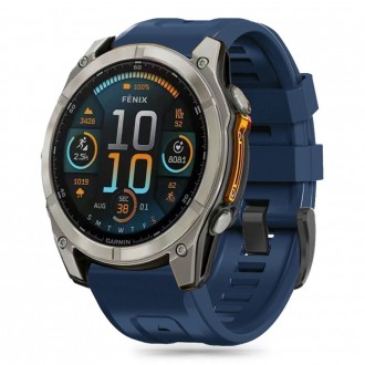 Mėlynos spalvos apyrankė "Tech-Protect Silicone" laikrodžiui Garmin Fenix 5 / 6 / 6 PRO / 7 / 8 (47 MM) / E 