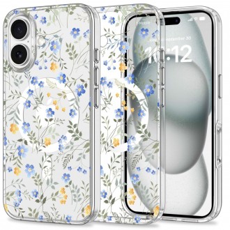 Skaidrus gėlėtas dėklas "Tech-Protect Magmood Magsafe Spring Floral" telefonui iPhone 16