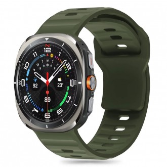 Žalios spalvos apyrankė "Tech-Protect Silicone Line" laikrodžiui Samsung Galaxy Watch Ultra (47 MM) 