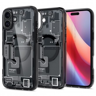 Išskirtinio dizaino dėklas "Spigen Ultra Hybrid Mag Magsafe Zero One" telefonui Apple iPhone 16 