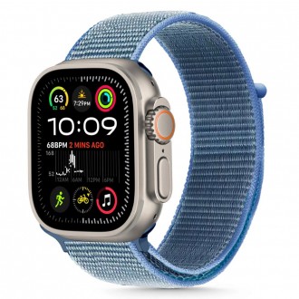 Mėlynos spalvos tekstilinis dirželis "Tech-Protect Nylon" laikrodžiui Apple Watch 6 / 7 / 8 / 9 / 10 / SE / ULTRA 1 / 2 (44 / 45 / 46 / 49 MM)