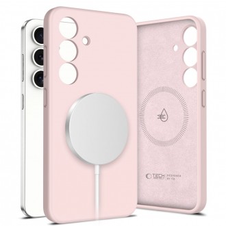 Rožinis dėklas "Tech-Protect Silicone Magsafe" telefonui Samsung Galaxy S25 