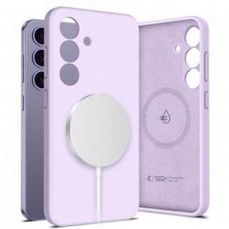 Alyvų spalvos dėklas "Tech-Protect Silicone Magsafe" telefonui Samsung Galaxy S25 