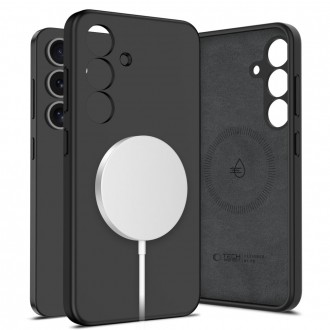 Juodas dėklas "Tech-Protect Silicone Magsafe" telefonui Samsung Galaxy S25 