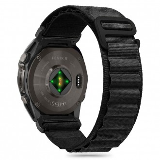 Juoda apyrankė "Tech-Protect Nylon Pro" laikrodžiui Garmin Fenix 5 / 6 / 6 PRO / 7 / 8 (47 MM) / E 