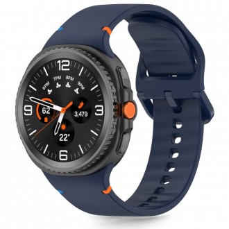 Mėlyna apyrankė "Tech-Protect Silicone" laikrodžiui Samsung Galaxy Watch 8 / Classic (40 / 44 / 46 MM)