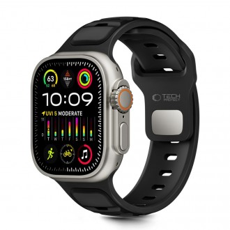 Juoda apyrankė "Tech-Protect Iconband Line" laikrodžiui Apple Watch 8 / 9 / 10 / 11 / SE / ULTRA (44 / 45 / 46 / 49 MM)
