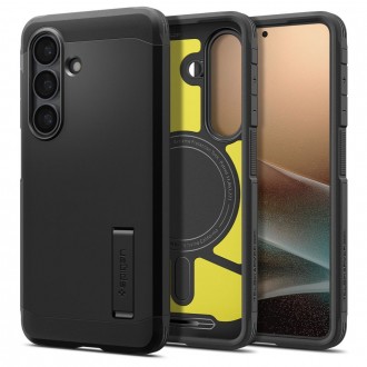 Tvirtas dviejų sluoksnių dėklas su stovu Spigen Tough Armor Mag Magsafe telefonui Samsung Galaxy S26