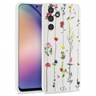 Baltas dėklas su gėlėmis Tech-Protect "Mood" telefonui Samsung Galaxy A54 5G