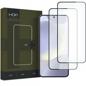Apsauginis grūdintas stiklas juodais krašteliais Hofi Glass Pro+ (2vnt.) telefonui Samsung Galaxy S24 