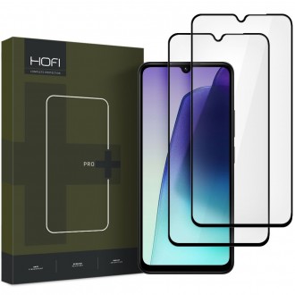Apsauginis grūdintas stiklas juodais krašteliais Hofi Glass Pro+ (2vnt.) telefonui Xiaomi Redmi 14C / Poco C75