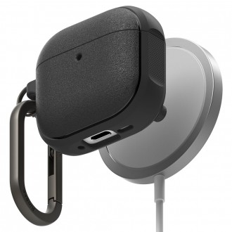 Juodas ausinių dėklas "Ringke Onyx Magnetic Magsafe" skirtas  Apple Airpods 4