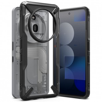 Juodais tvirtais kraštais dėklas "Ringke Fusion X" telefonui Nothing Phone 3A Pro