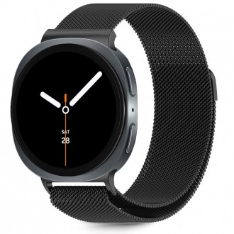 Juodos spalvos apyrankė "Tech-Protect Milaneseband" laikrodžiui Samsung Galaxy Watch 8 / Classic (40 / 44 / 46 MM)