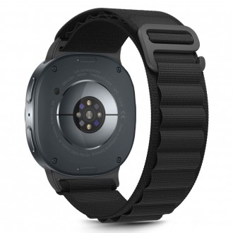 Juoda apyrankė "Tech-Protect Nylon Pro" laikrodžiui Samsung Galaxy Watch 8 / Classic (40 / 44 / 46 MM)