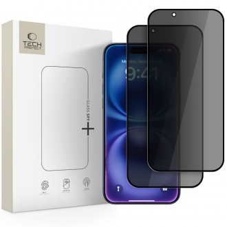 Privatumą suteikiantis apsauginis stikliukas "Tech-Protect Glass Spy+ Privacy" (2 vnt.) telefonui Apple IPhone 17 Air