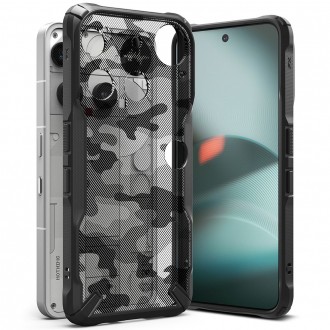 Juodais tvirtais kraštais dėklas "Ringke Fusion X Camo" telefonui Nothing Phone 3
