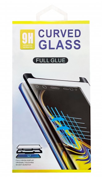 LCD apsauginis stikliukas 9D Curved Full Glue telefonui Huawei P30 Pro juodais krašteliais