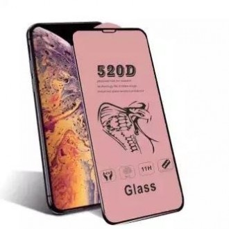 LCD apsauginis stikliukas 520D Apple iPhone 12 mini juodais krašteliais